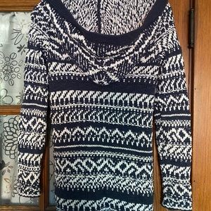 Free People navy and cream XS sweater